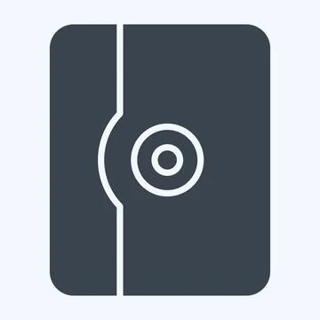 Icon Tablet Case. related to Computer symbol. glyph style. simple design ed.. Stockillustratie