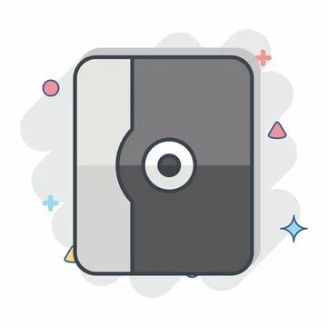 Icon Tablet Case. related to Computer symbol. comic style. simple design ed.. Stockillustratie