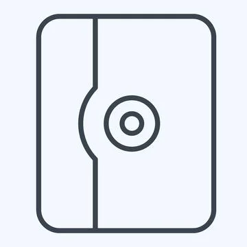 Icon Tablet Case. related to Computer symbol. line style. simple design edi.. Stockillustratie