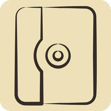 Icon Tablet Case. related to Computer symbol. hand drawn style. simple desi.. Stockillustratie