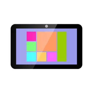 Icon tablet computer. Illustrazione stock