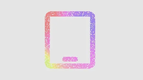 Icon tablet is made up of LED square shapes that shimmer and flicker. There are 스톡 동영상 300754316