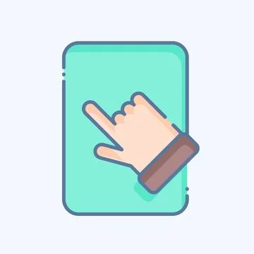 Icon Tablet Pad. related to Computer symbol. doodle style. simple design ed.. Stock-Illustration