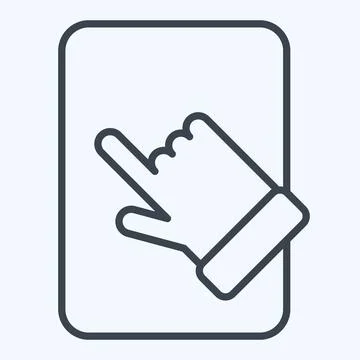 Icon Tablet Pad. related to Computer symbol. line style. simple design edit.. Stock Illustration