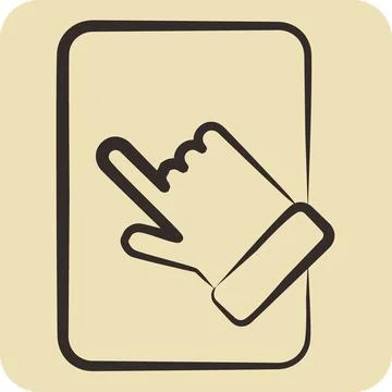 Icon Tablet Pad. related to Computer symbol. hand drawn style. simple desig.. Stock Illustration
