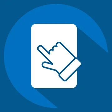 Icon Tablet Pad. related to Computer symbol. long shadow style. simple desi.. Stock Illustration