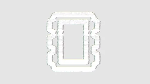 Icon tablet rugged is distorted. Glitch. Noise, chromatic aberration, geometric Stock Footage 306994721