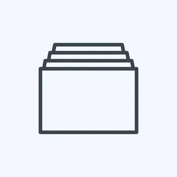 Icon Tabs. suitable for web interface symbol. line style. simple design edita 스톡 일러스트
