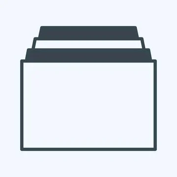 Icon Tabs. suitable for web interface symbol. glyph style. simple design edit Stock Illustration