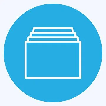 Icon Tabs. suitable for web interface symbol. blue eyes style. simple design  Stock Illustration