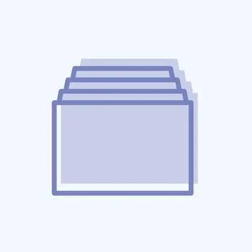 Icon Tabs. suitable for web interface symbol. two tone style. simple design e Stock Illustration