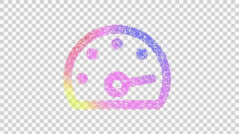 Icon tachometer fastest is made up of LED square shapes. There are bright diodes Stock Illustration