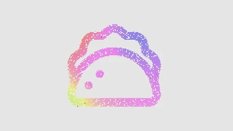Icon taco is made up of LED square shapes that shimmer and flicker. There are Stock Footage 300758076