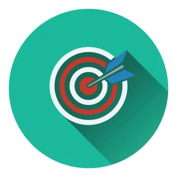 Icon of Target with dart Stock Illustration