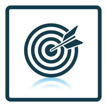 Icon of Target with dart Stock Illustration