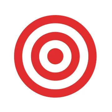 Icon target in flat design, stock vector illustration Stock Illustration