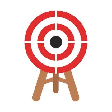 Icon target in flat design, stock vector illustration Stock Illustration