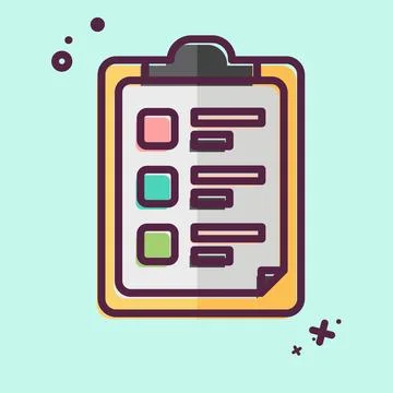 Icon Task List. related to Bioengineering symbol. MBE style イラスト素材