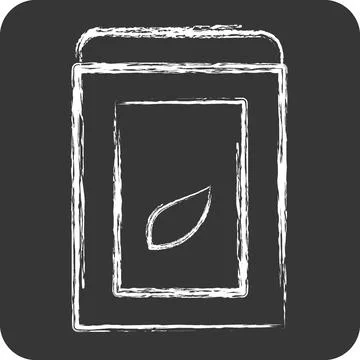 Icon Tea Box. related to Tea symbol. chalk Style. simple design editable. s.. 스톡 일러스트