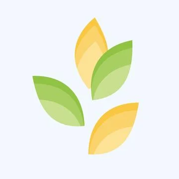 Icon Tea Leafs. related to Tea symbol. flat style. simple design editable. .. Stock Illustration