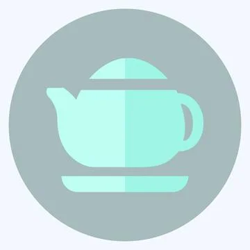 Icon Tea Maker - Flat Style - Simple illustration, Editable stroke. Stock Illustration
