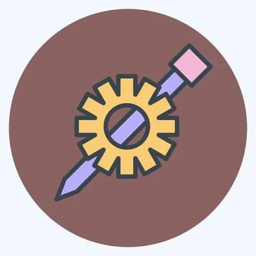 Icon Tech Resource. related to Creative Concept symbol. color mate style. s.. Stockillustratie