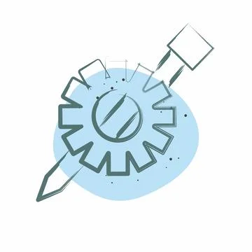 Icon Tech Resource. related to Creative Concept symbol. Color Spot Style. s.. Stock Illustration