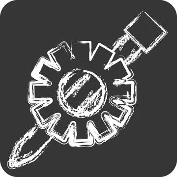 Icon Tech Resource. related to Creative Concept symbol. chalk Style. simple.. Stockillustratie