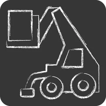 Icon Telehandler. related to Construction Vehicles symbol. chalk Style. sim.. Stock Illustration