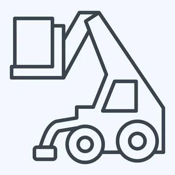 Icon Telehandler. related to Construction Vehicles symbol. line style. simp.. Stock Illustration