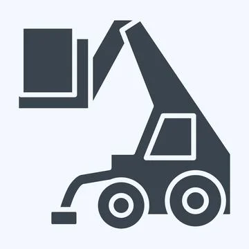 Icon Telehandler. related to Construction Vehicles symbol. glyph style. sim.. Stock Illustration