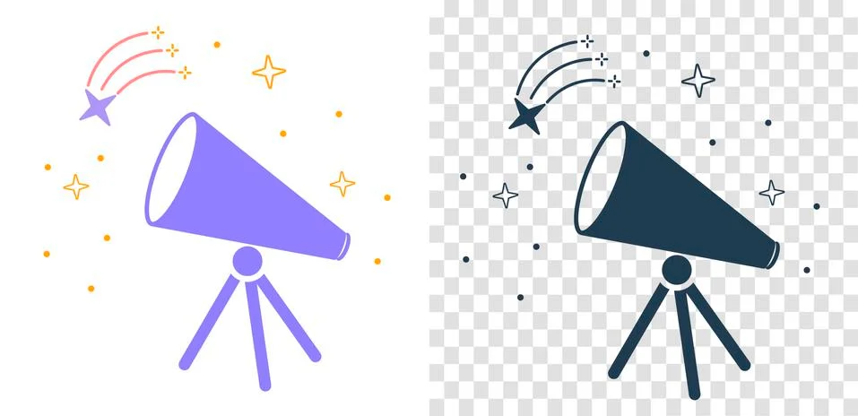 Icon of the telescope Stock Illustration