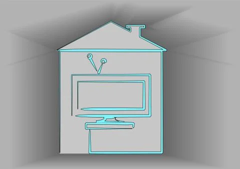 Icon of television Stock Illustration