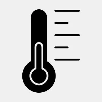 Icon temperature. Weather elements symbol. Icons in glyph style. Good for p.. Illustrazione stock