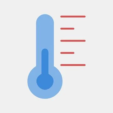 Icon temperature. Weather elements symbol. Icons in flat style. Good for pr.. Illustrazione stock