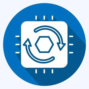 Icon Temporal Cycle Consistency. related to Machine Learning symbol. long s.. Illustrazione stock