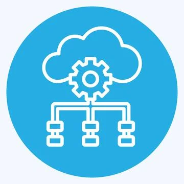 Icon Temporal Difference. related to Machine Learning symbol. blue eyes sty.. 库存插图