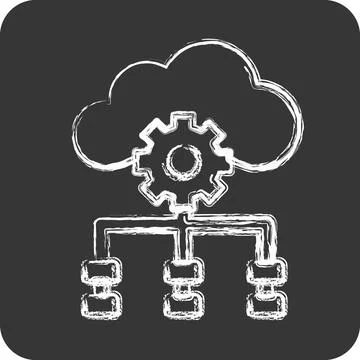 Icon Temporal Difference. related to Machine Learning symbol. chalk Style. .. イラスト素材