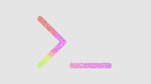 Icon terminal is made up of LED square shapes that shimmer and flicker. There Stock Footage 295588480
