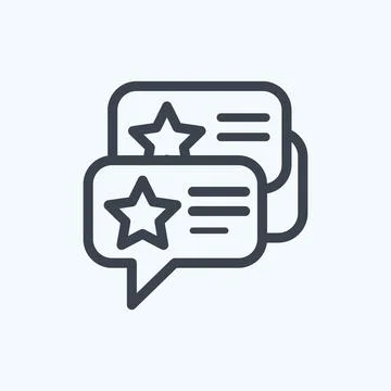 Icon Testimonials. suitable for Feedback symbol. Line Style. simple design ed Stock Illustration