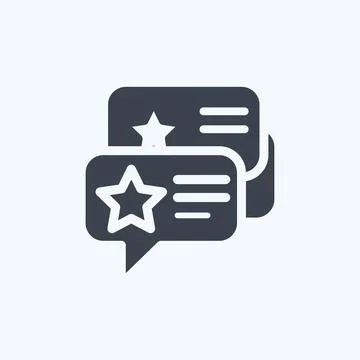 Icon Testimonials. suitable for Feedback symbol. Glyph Style. simple design e Stock Illustration