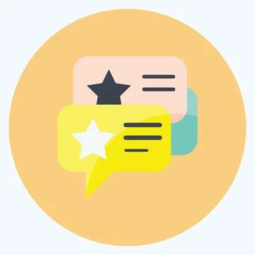 Icon Testimonials. suitable for Feedback symbol. Flat Style. simple design ed Stock Illustration