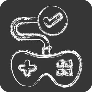 Icon Testing. related to Art and Media symbol. chalk Style. simple design e.. Stock Illustration