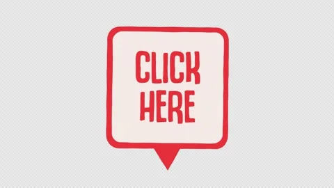 Icon with text "CLICK HERE" button, spee... | Stock Video | Pond5