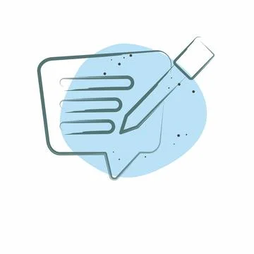 Icon Text Message. related to Speech symbol. Color Spot Style. design editabl Stock Illustration