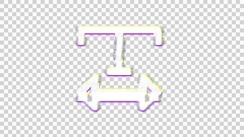 Icon text width is distorted. Glitch. Noise, chromatic aberration, geometric Illustrazione stock
