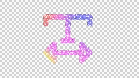 Icon text width is made up of LED square shapes. There are bright diodes and Stock Illustration