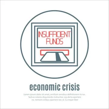Icon on a theme of economic crisis Stock Illustration
