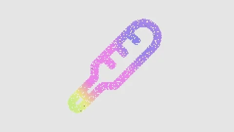 Icon thermometer is made up of LED square shapes that shimmer and flicker. There 스톡 동영상 295589676