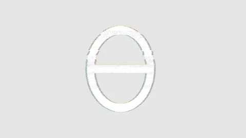 Icon theta is distorted. Glitch. Noise, chromatic aberration, geometric Stock Footage 306993497